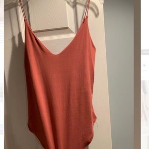 RED/BURNT ORANGE TANK BODYSUIT. NWOT